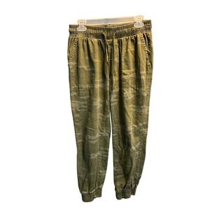 Style & Co Women's Camouflage Jogger Pants Size S Olive Green Cargo